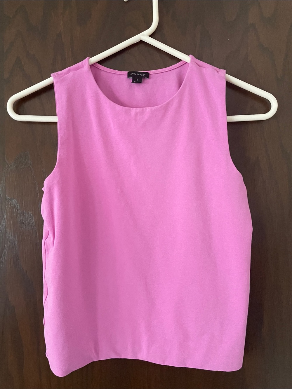 Ann Taylor Bright Pink Sleeveless Shell Top